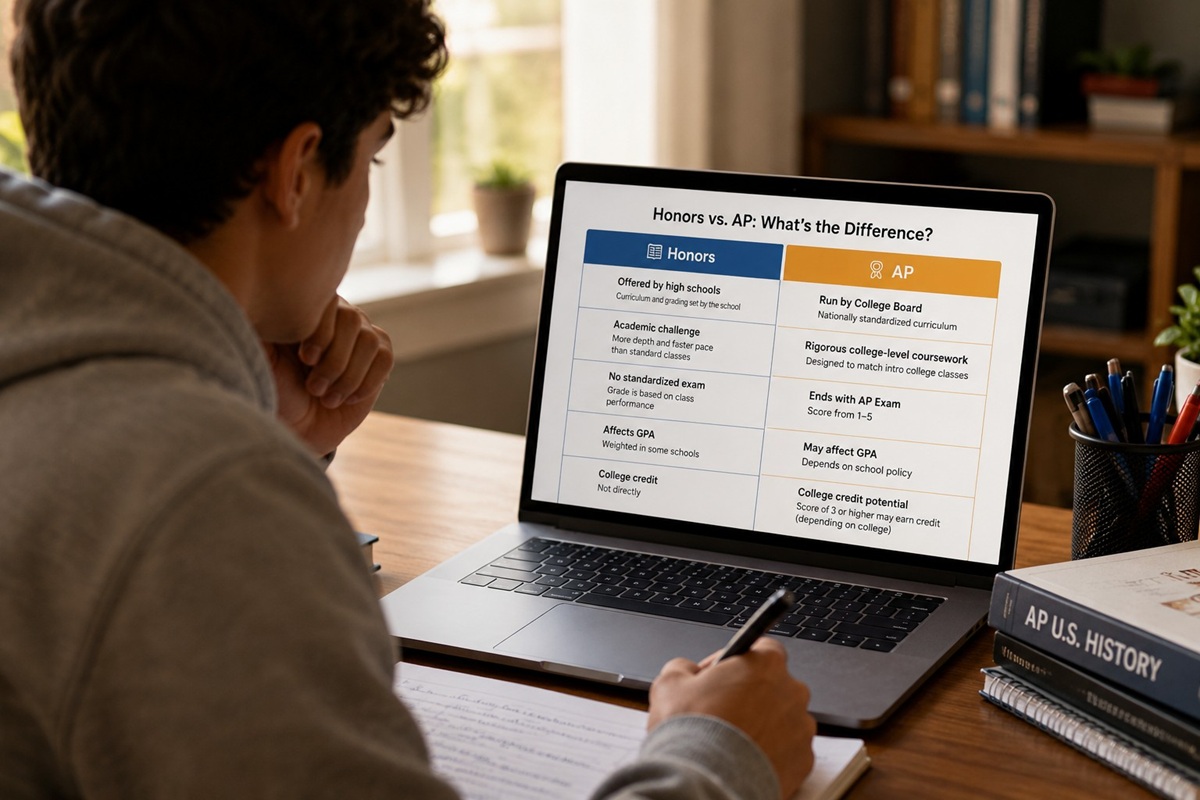 Honors vs. AP classes. What is the difference?