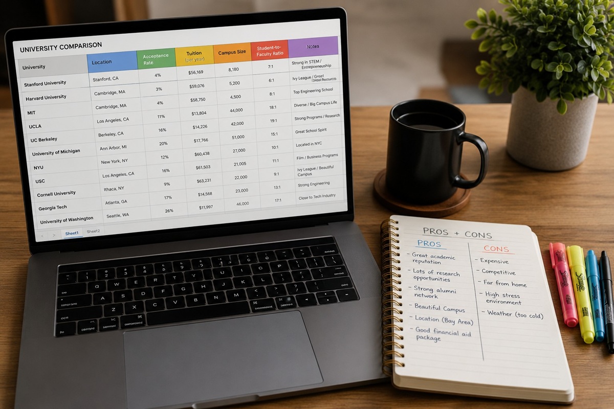 How to build a balanced college list. Strategy, fit, and realistic planning